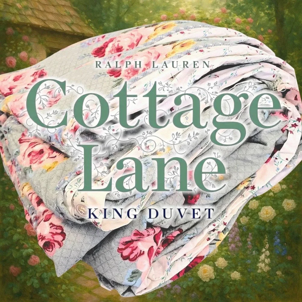 💐 RARE KING Ralph Lauren Cottage‎ Lane Duvet Cover – Reversible Floral